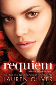 Lauren Oliver Requiem. This is the final book in the Delirium series. Took me a minute to get back in to it but I really liked it!! 
