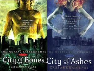 Mortal Instruments series...first two books! Confession-I only read these so I could go watch the movie. I LOVE this series so far!