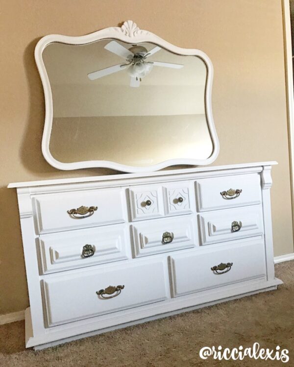 Dresser & Mirror Makeover ft Maison Blanche Paint ricci alexis